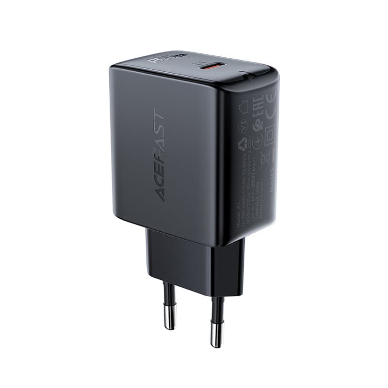 Hitri polnilnik Acefast USB-C 20W PD, črn