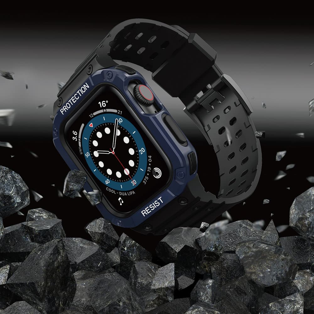 Hurtel Protect Strap Band za Apple Watch 38/40/41mm, črna, modra 6