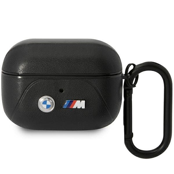 Ovitek za AirPods Pro BMW Leather Curved Line, črn