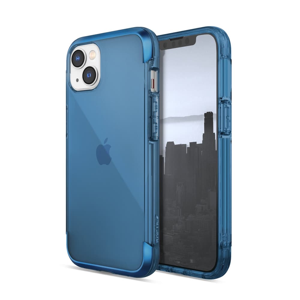 Ovitek Raptic X-Doria Air za iPhone 14, MagSafe, Kovinski elementi, Modra