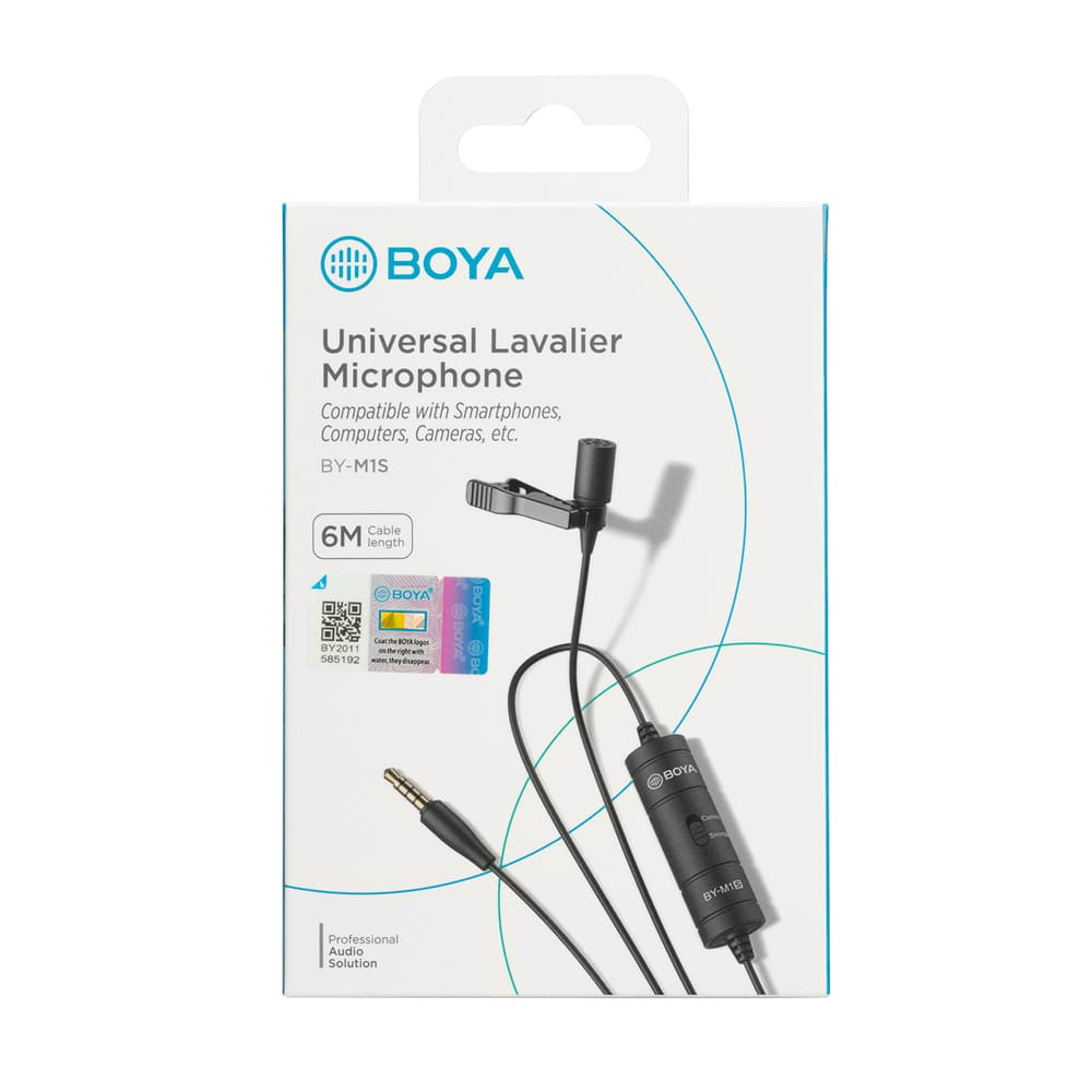 Boya BY-M1S žični lavalier mikrofon - črn 3