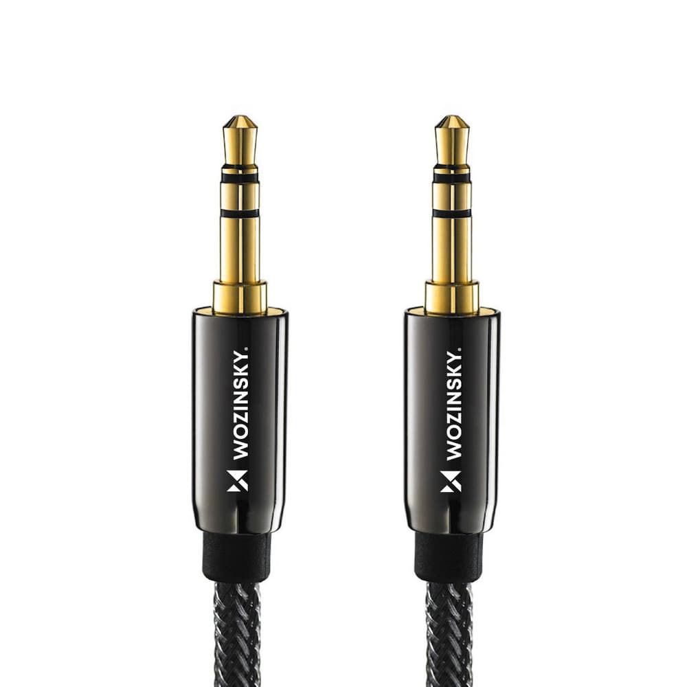 Avdio kabel Wozinsky mini jack 2x AUX, 3m, črn 3