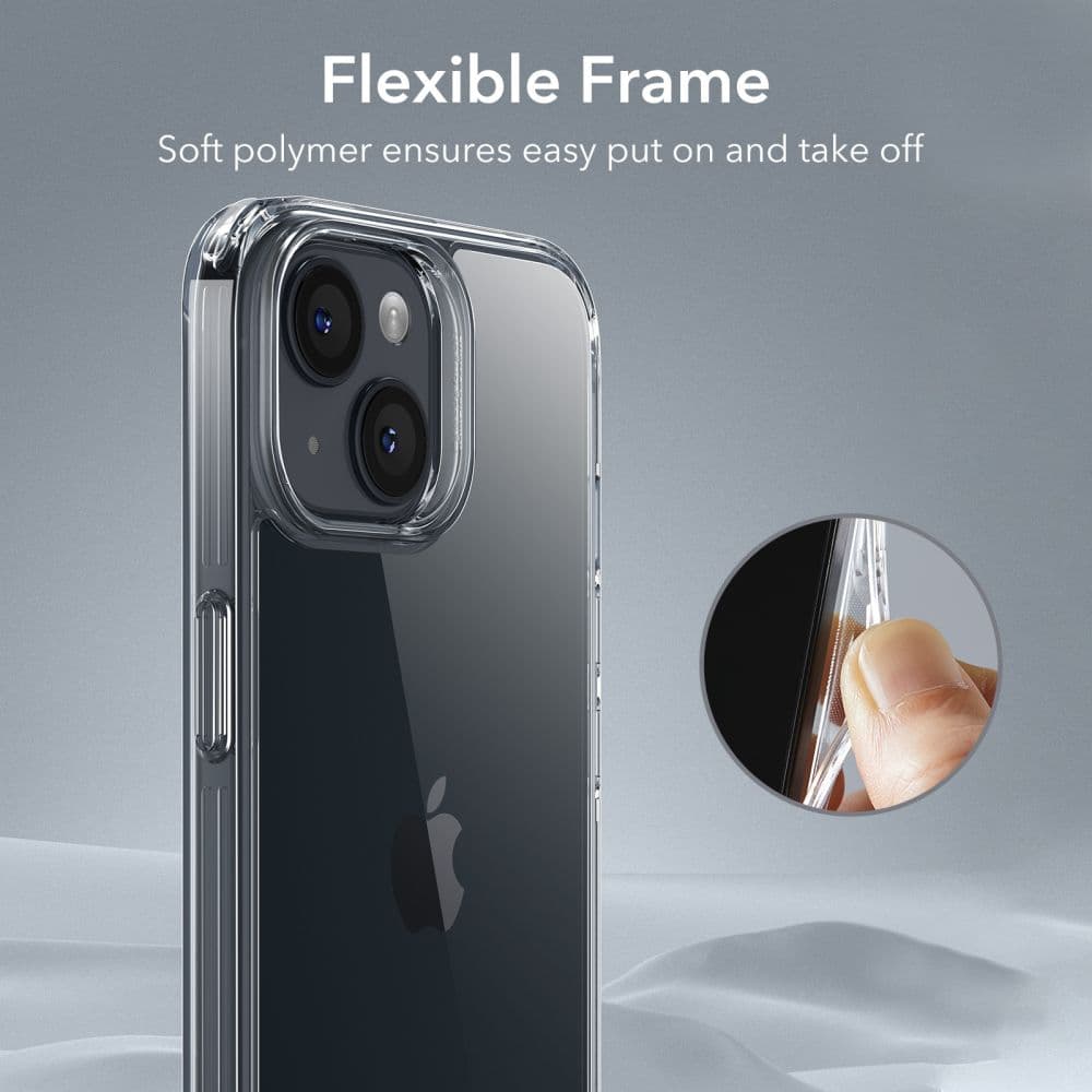 Ovitek ESR Ice Shield za iPhone 15 Plus - prozoren 5