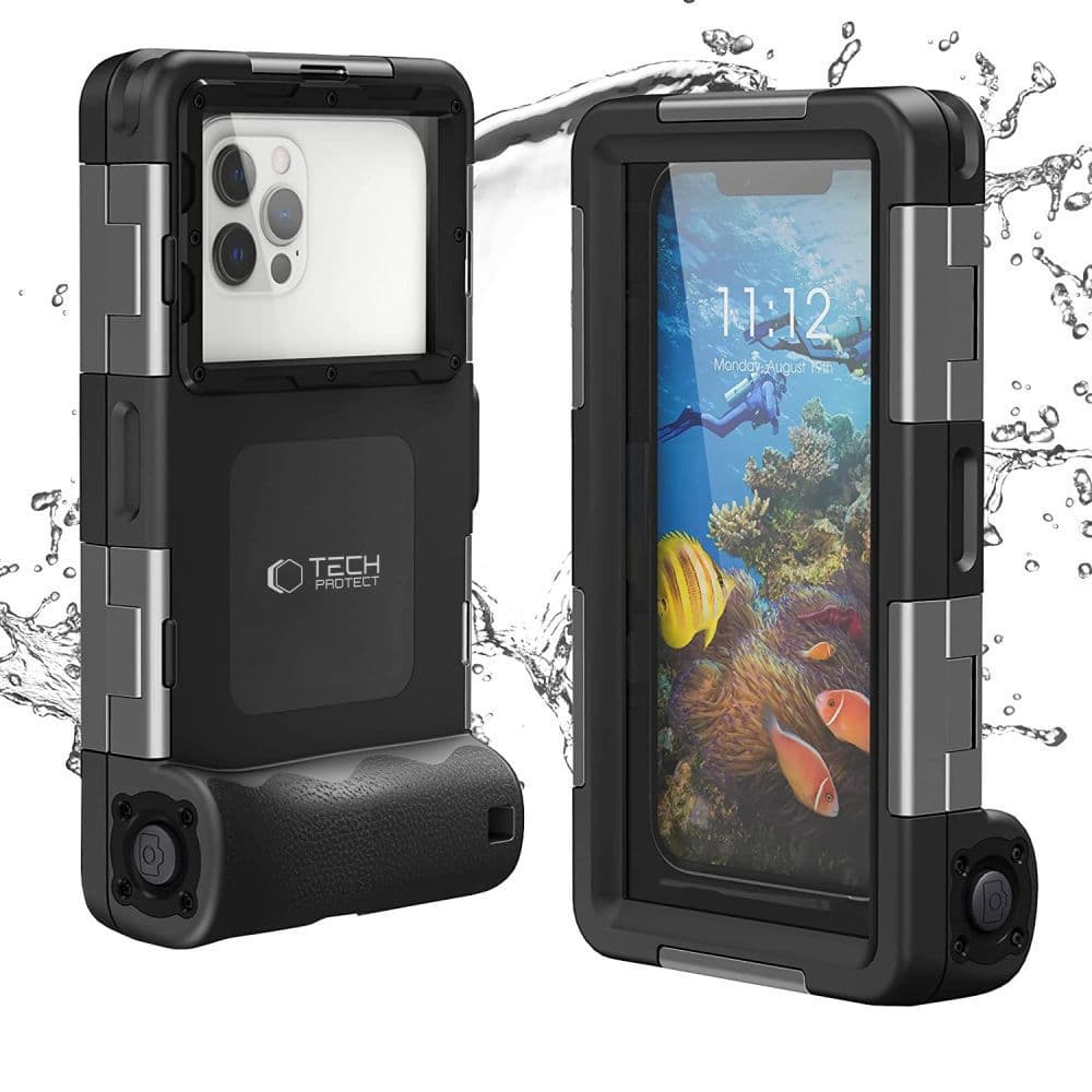 Tech-Protect vodoodporen ovitek IPX8 za pametne telefone (4.7-6.7") - Črna 3