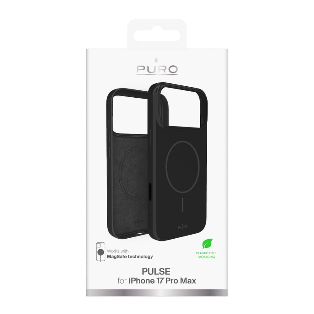 Puro Pulse ovitek za iPhone 17 Pro Max, polikarbonat, črn - MagSafe 2