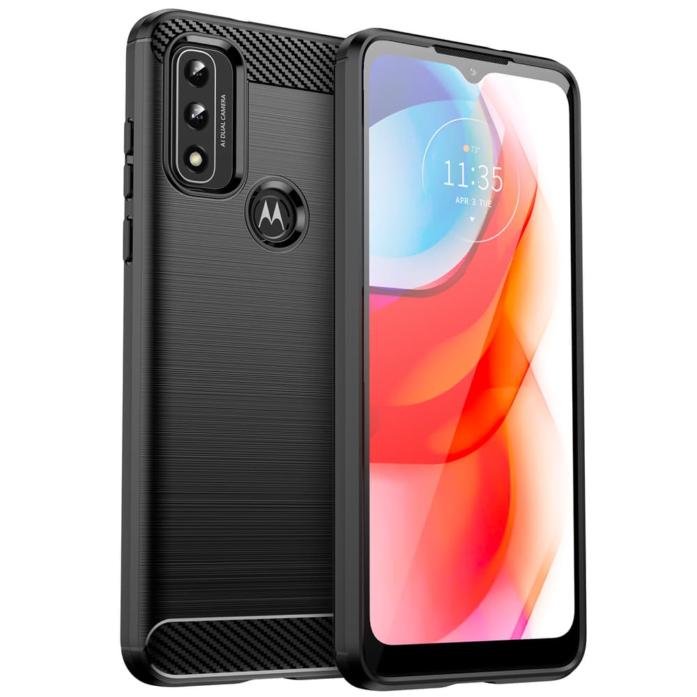 Carbon Case ovitek za Motorola Moto G Play 2022, črn