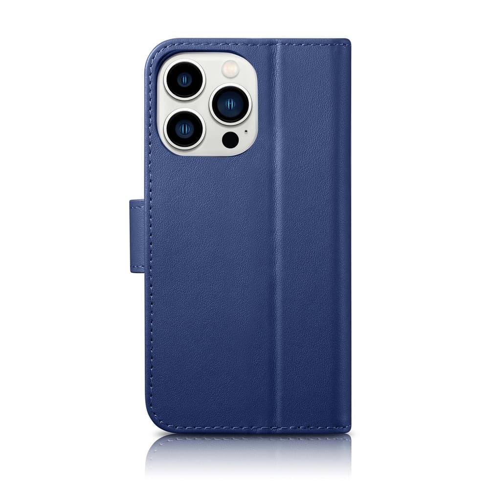 iCarer denarnica ovitek 2v1 za iPhone 14 Pro, modra, Anti-RFID 2