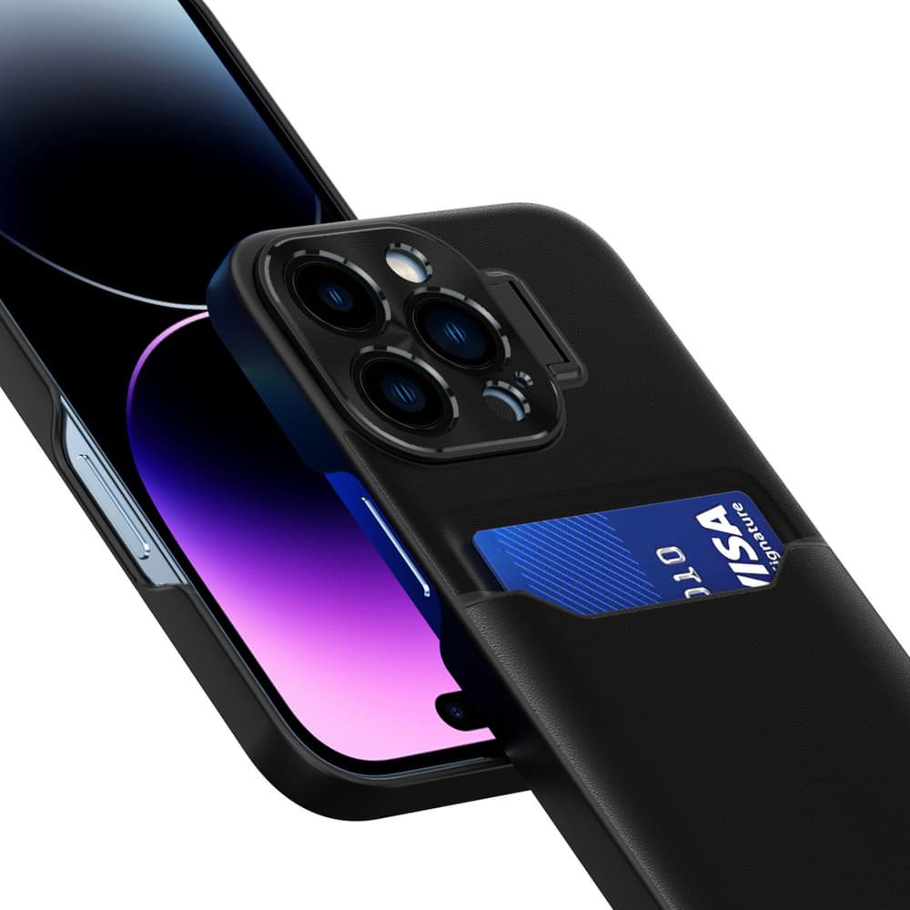 Hurtel ovitek z oporo za iPhone 14 Pro, črn 3