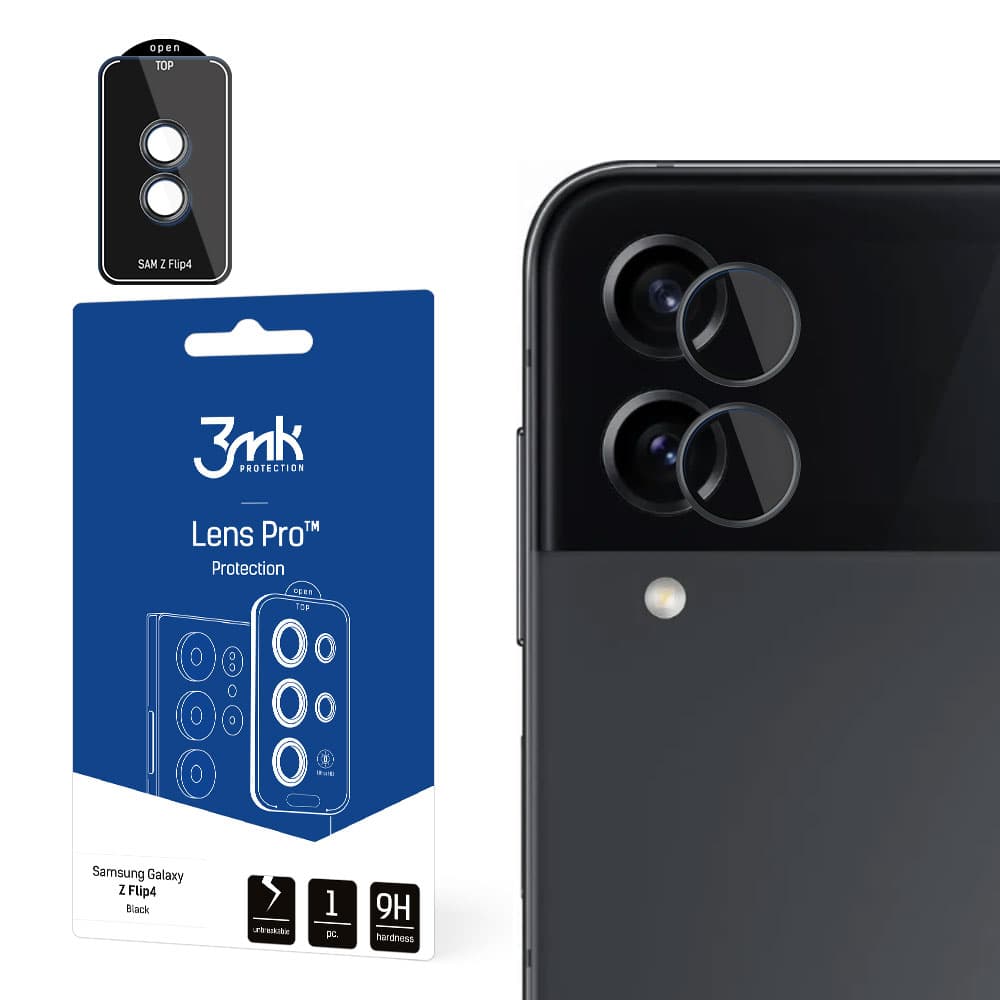 3mk Lens Protection Pro za kamero Samsung Galaxy Z Flip 4 - črna