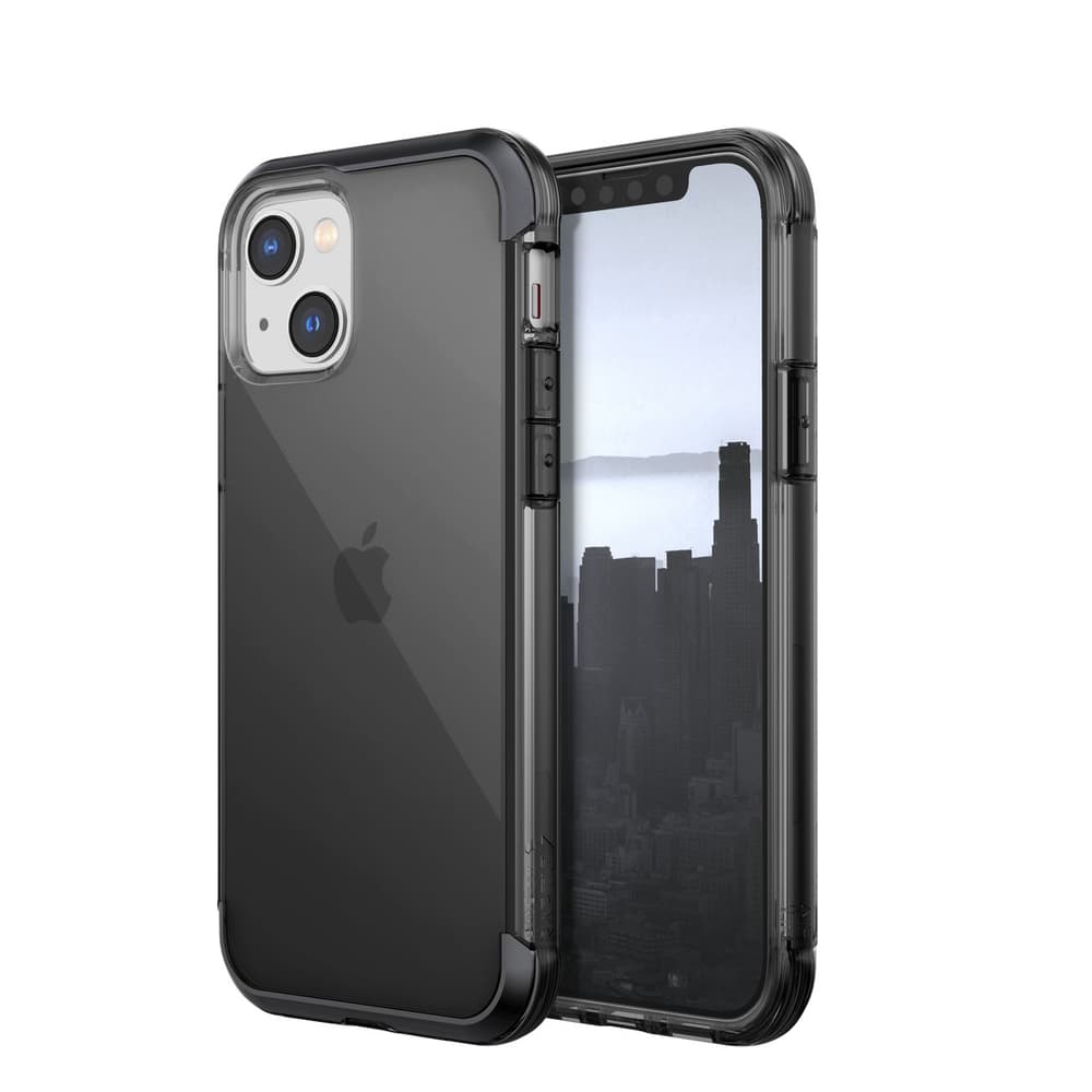 Ovitek Raptic X-Doria Air za iPhone 14, MagSafe, Kovinski elementi, Siva