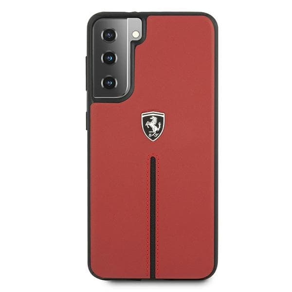 Ferrari FEOSIHCS21MRE ovitek za Galaxy S21+, rdeč, Off Track Leather 3