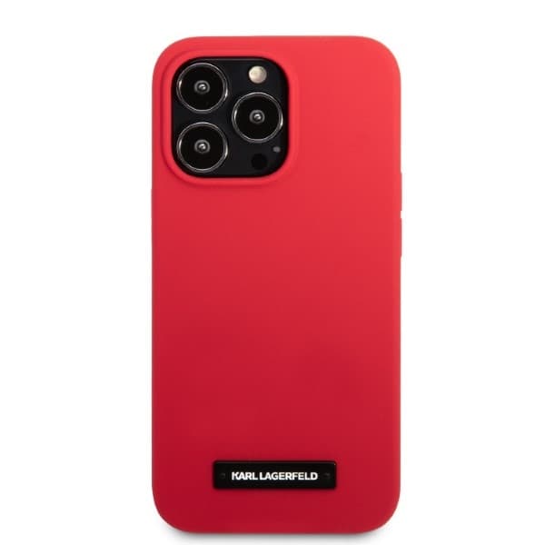 Ovitek Karl Lagerfeld Silicone Plaque za iPhone 13 Pro/13 (6,1") - rdeč 3
