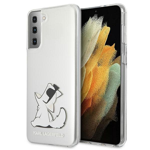 Ovitek Karl Lagerfeld Choupette Fun za Samsung S21+ (G996), prozoren