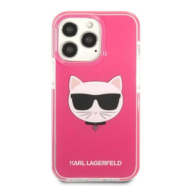 Etui Karl Lagerfeld Choupette Head za iPhone 13 Pro Max - fuksijni 3