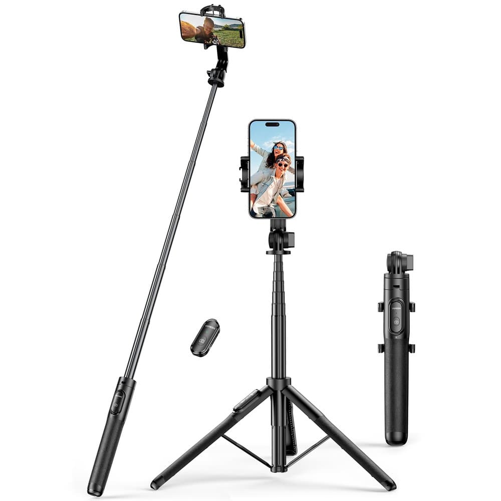 Ugreen LP586 selfie palica/stativ s Bluetooth daljincem 1.5m - črna