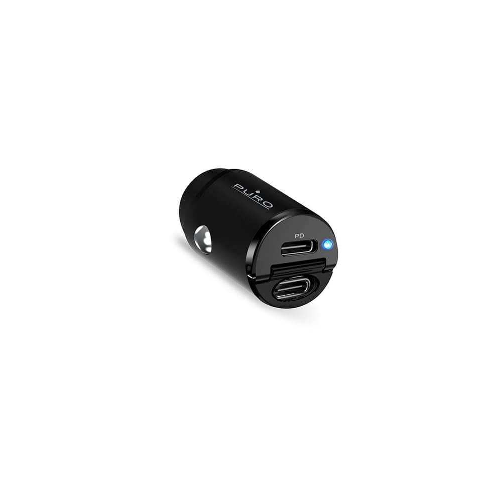 Puro Mini avtomobilski polnilnik 30W, 2x USB-C, črn 3