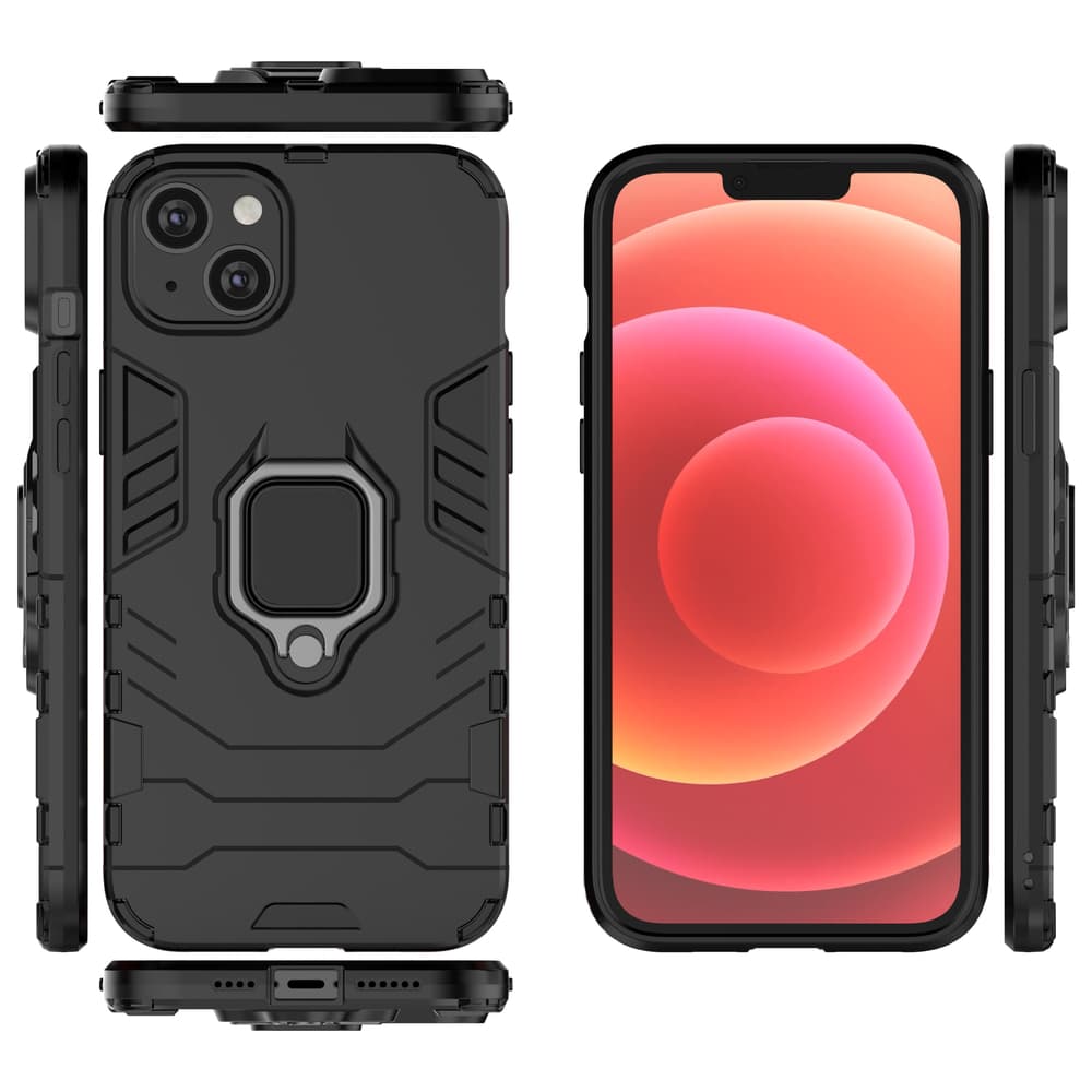 Hurtel Ring Armor ovitek za iPhone 14 - črn 6