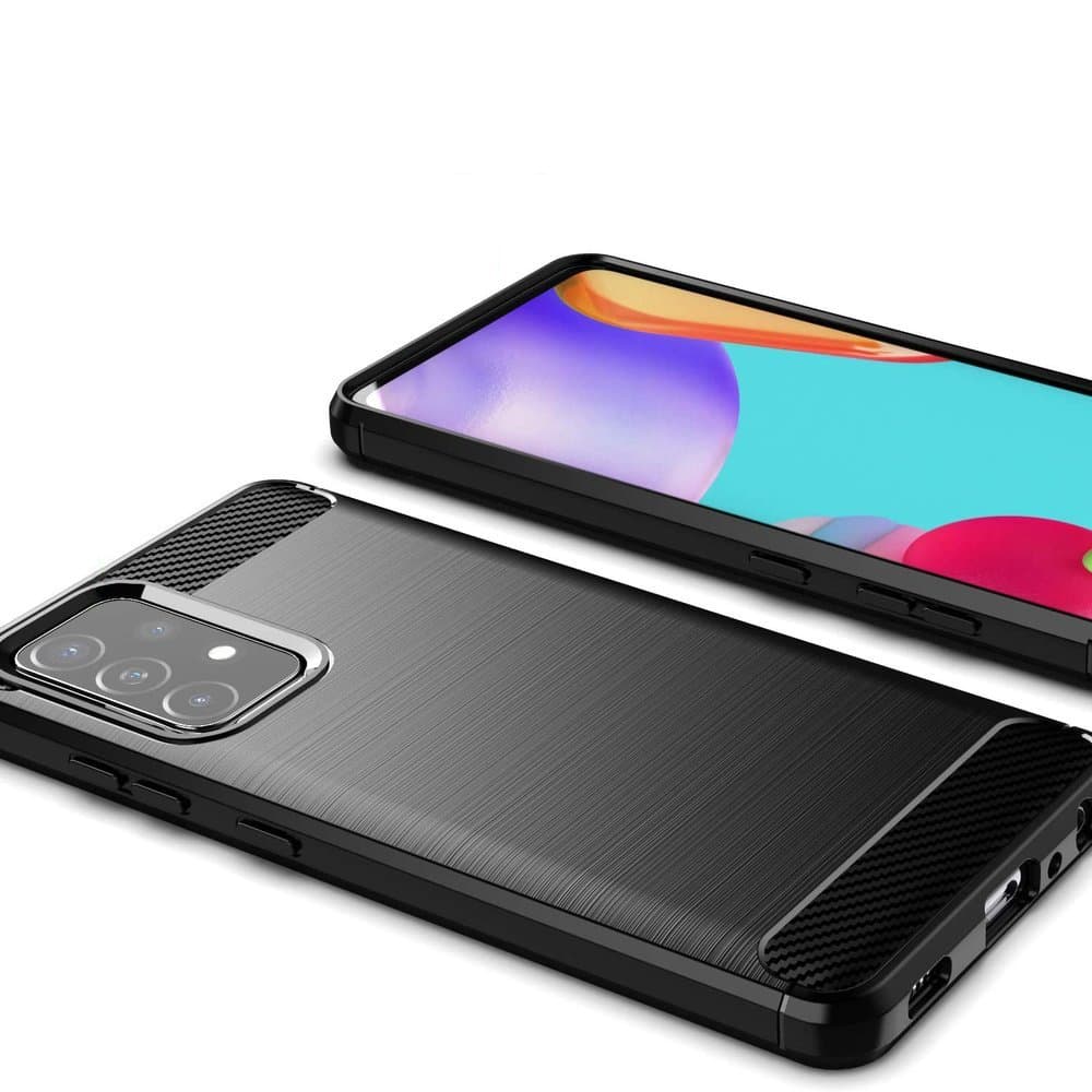 Hurtel Carbon ovitek za Samsung Galaxy A72 4G, črn 4