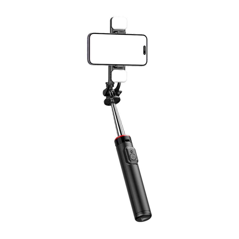 Hurtel WC13YDS selfie palica/stativ, 1.3m z dvojno lučjo, črna 2