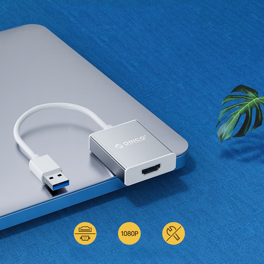 Orico UTH USB-A 3.0 na HDMI adapter, srebrn 4