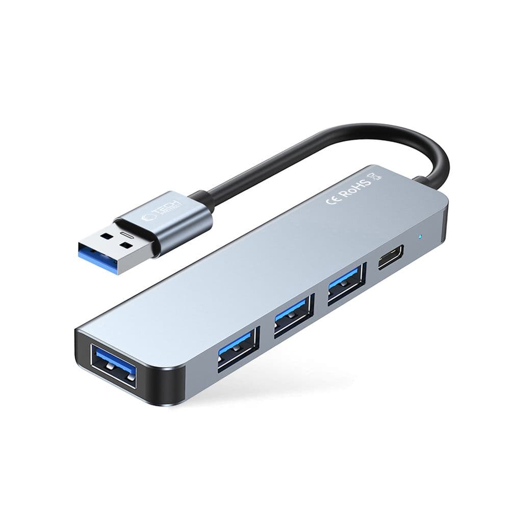 Tech-Protect HUB V0 5-v-1 USB-A na 3x USB-A 2.0 / USB-A 3.0 / USB-C - siv 6