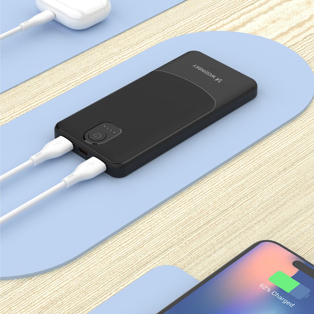 Wozinsky Wpower WPBBK-2 Power Bank, 10000mAh, črna 8