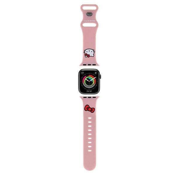 Hello Kitty trak za Apple Watch 38/40/41mm, Silicone Kitty Head, roza