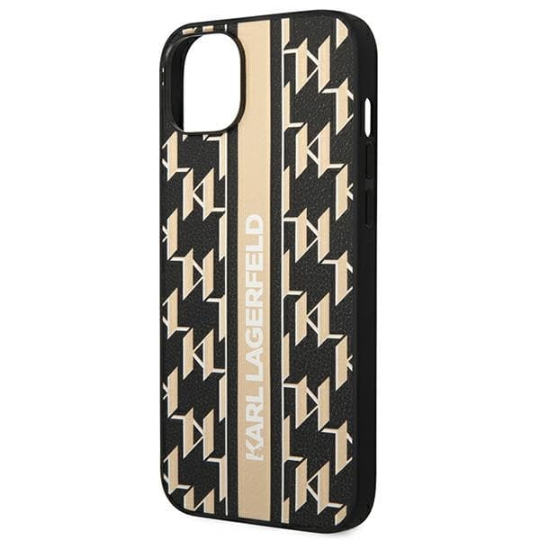 Karl Lagerfeld ovitek za iPhone 14 Plus (6,7") Monogram Stripe, rjav 6