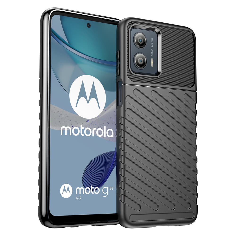 Thunder Case TPU ovitek za Motorola Moto G53 (črn)