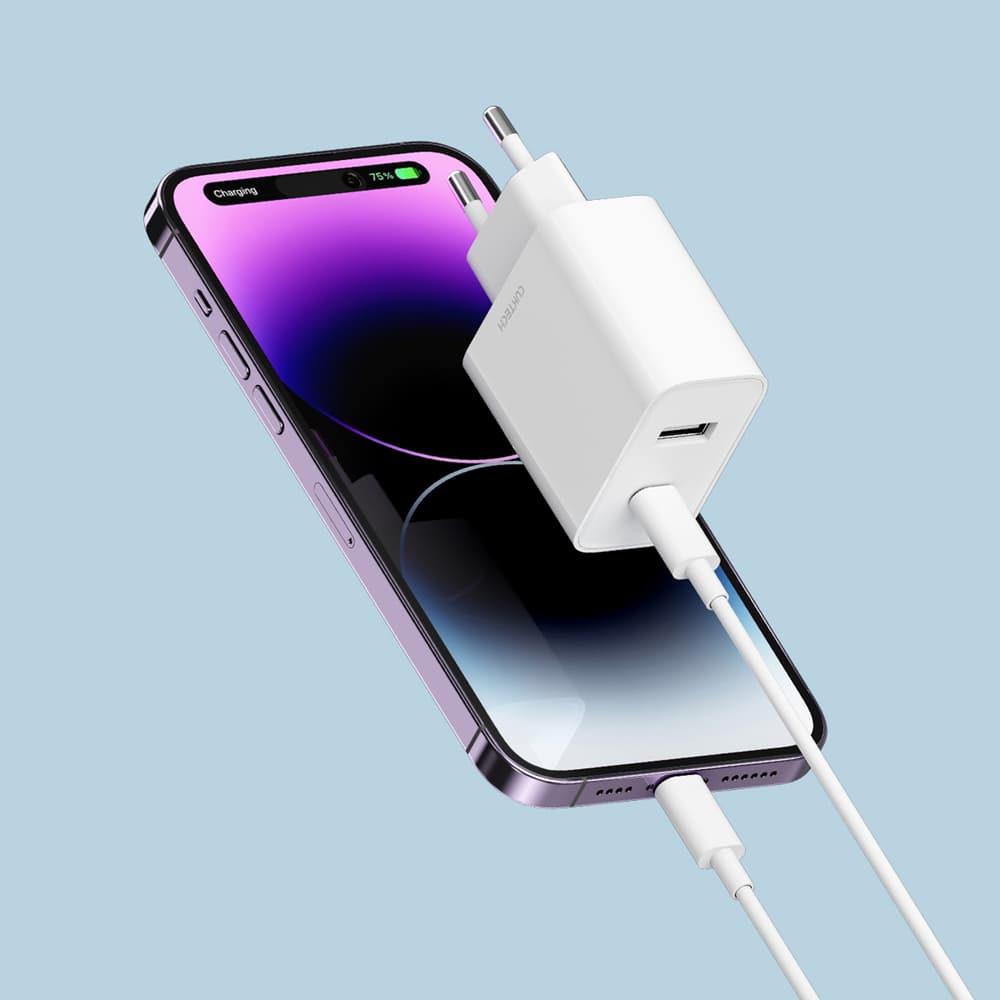 Cuktech A19 30W USB-A + USB-C stenski polnilnik - bela 2