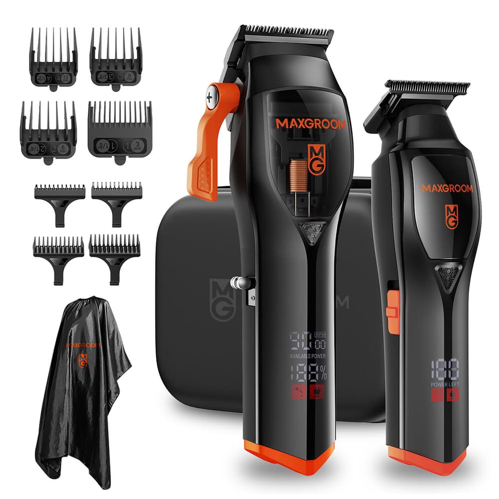 MAXGROOM WF-3908 večnamenski strižnik las z brivnikom - črn