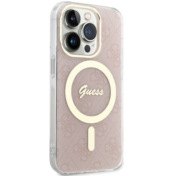 Guess IML 4G MagSafe etui za iPhone 15 Pro - roza 4