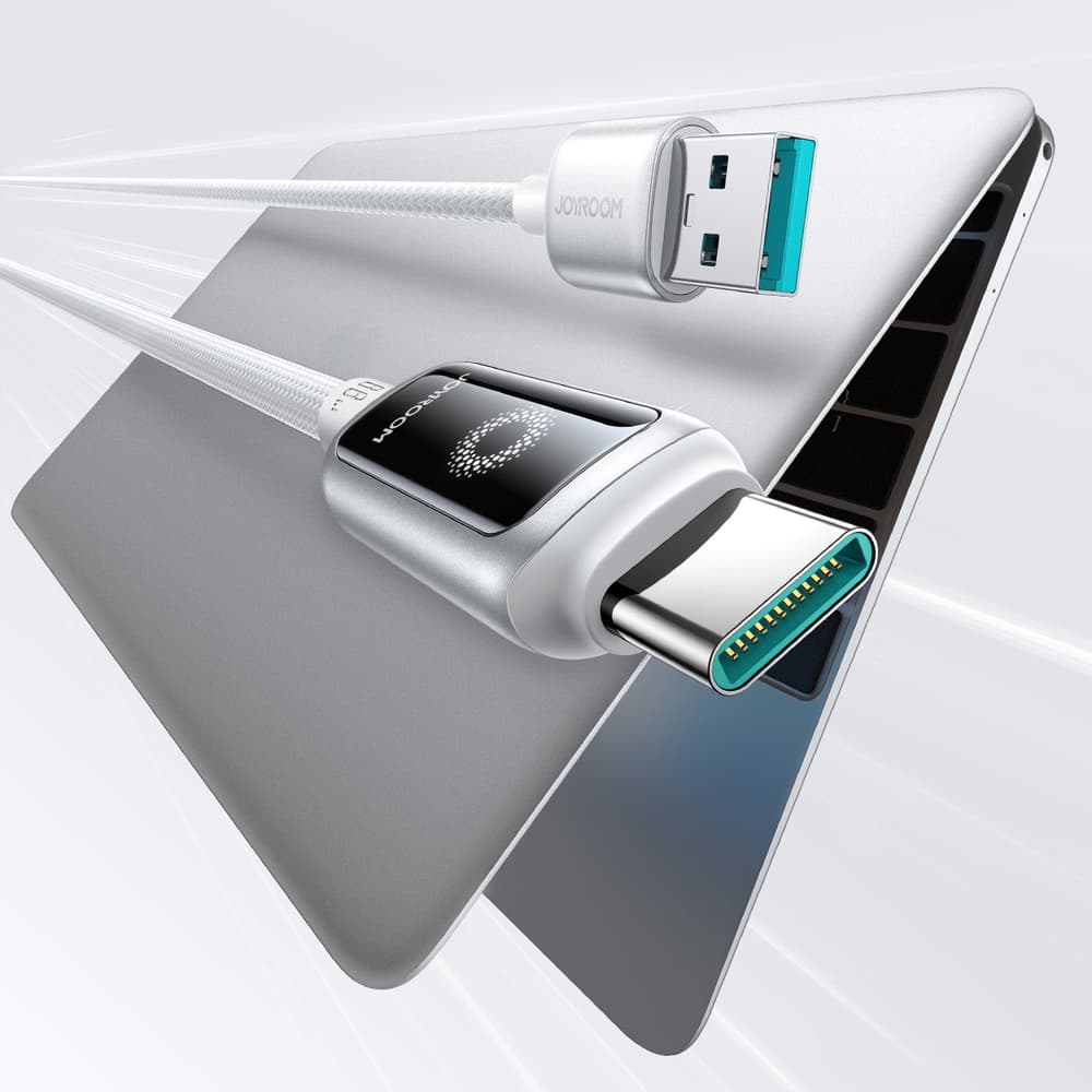 Joyroom S-A55 StarFlight 66W USB-A - USB-C kabel 1.2m, bel 3