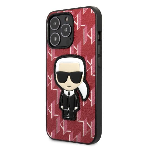 Karl Lagerfeld Monogram Ikonik Patch ovitek za iPhone 13 Pro Max (6.7") - rdeč 2