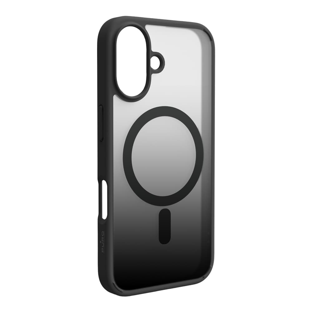 Puro Gradient MagSafe silikonski ovitek za iPhone 16 - Črna