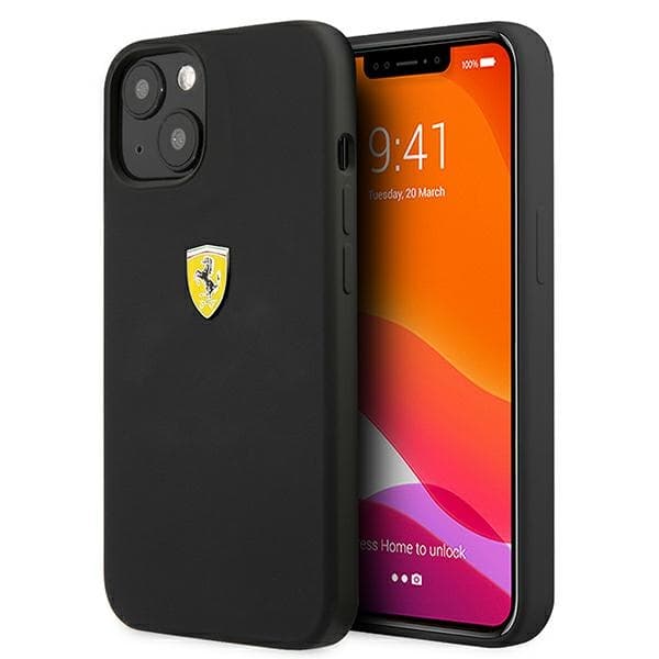 Ferrari ovitek za iPhone 13 mini 5.4" (silikonski, črn)