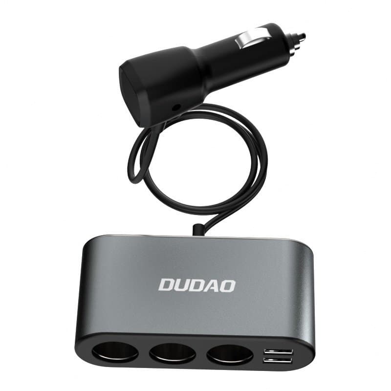 Dudao avtomobilski polnilnik 2x USB / 3x vtičnica vžigalnika (R1Pro) - črn 4