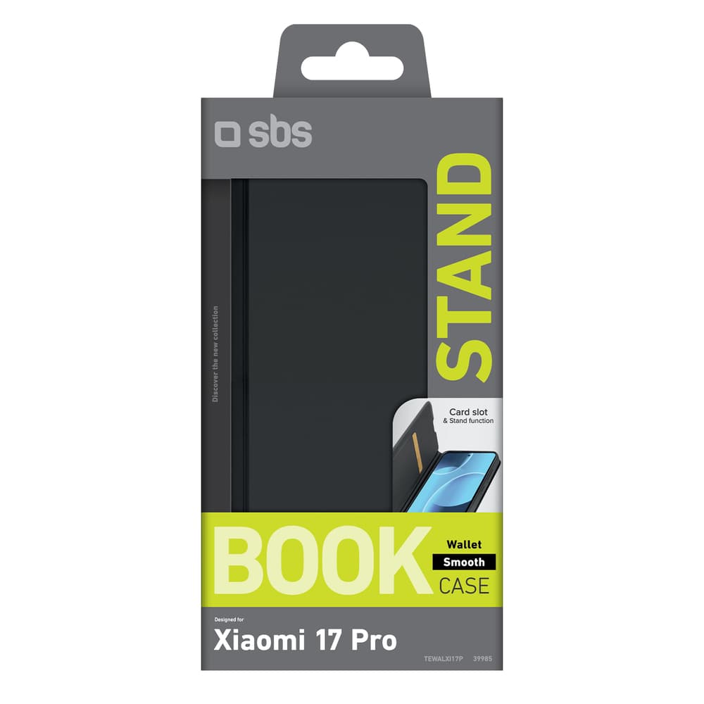 SBS ovitek Wallet Smooth za Xiaomi 17 Pro - črn 2
