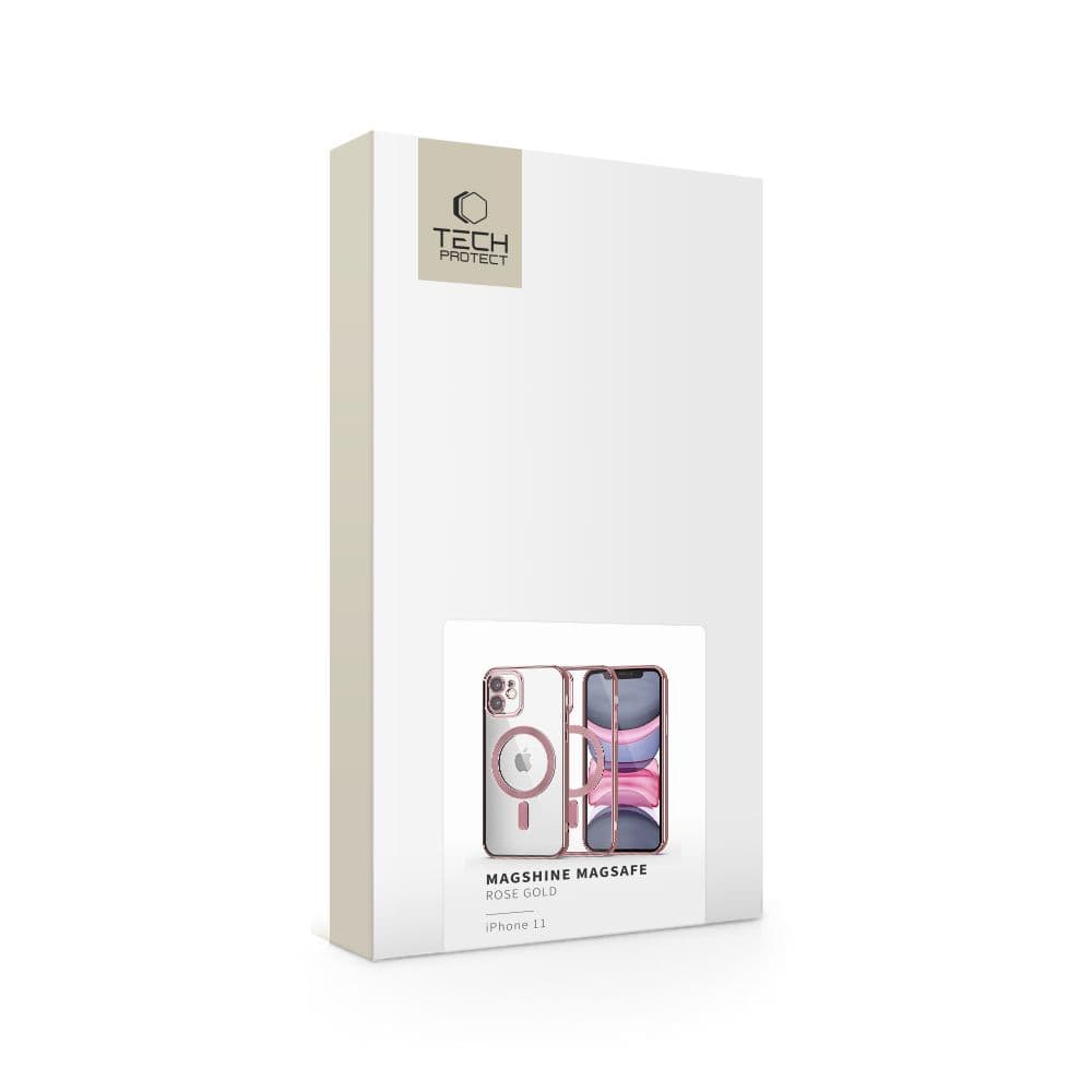 Tech-Protect MagShine Line MagSafe ovitek iPhone 11 - roza 6