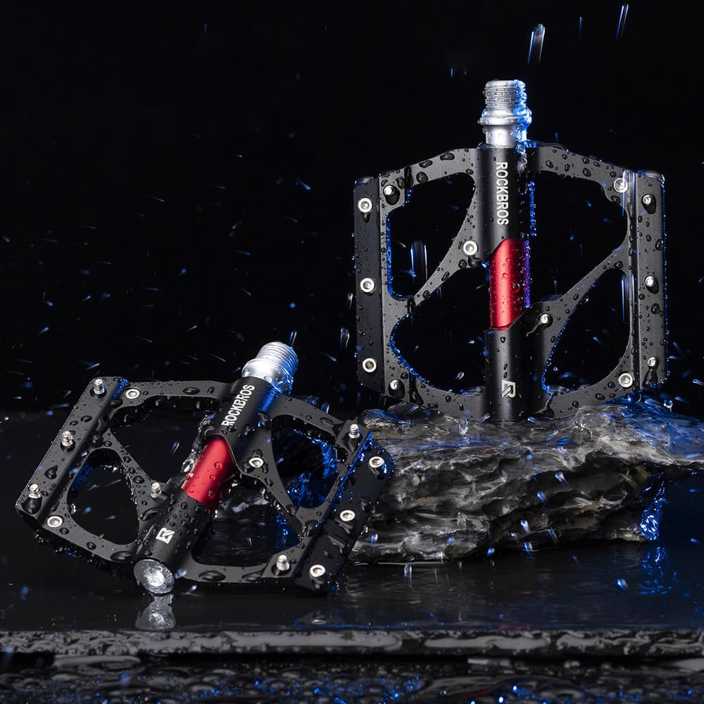 Rockbros 2020-12BBK Aluminijasta pedala za kolo s platformo - črna 2