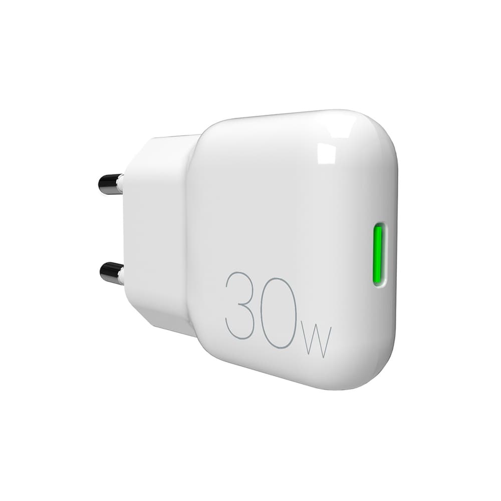 Puro SLIMPRO 30W USB-C GaN polnilnik, bel
