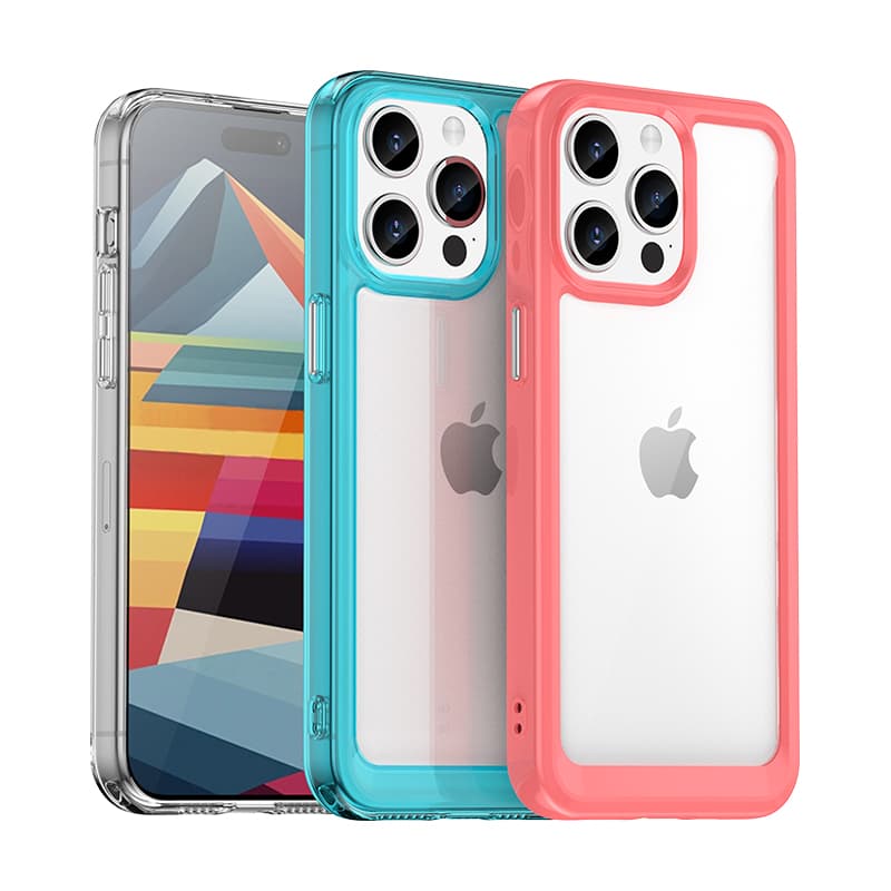 Hurtel Outer Space ojačano ohišje za iPhone 15 Pro s prožnim okvirjem, modro 6