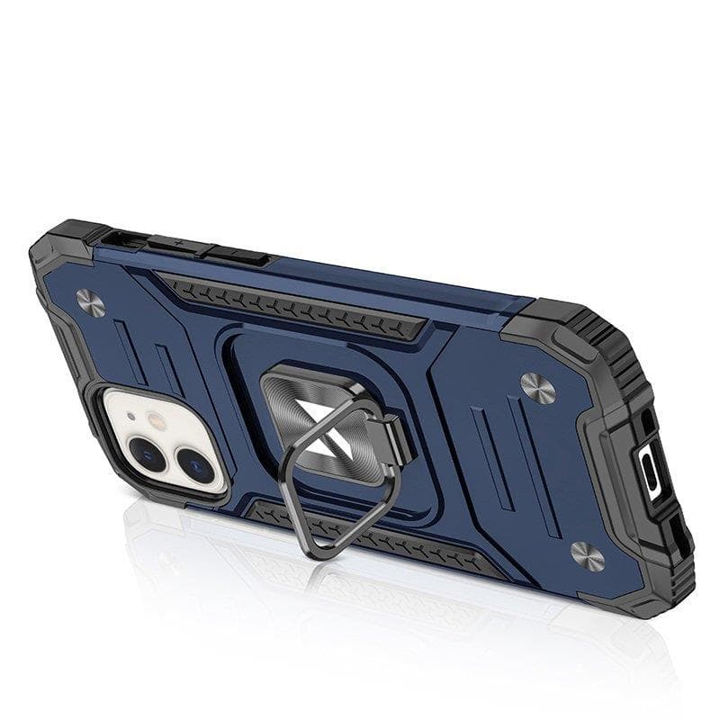 Wozinsky Ring Armor ovitek za iPhone 14 Plus, moder, s stojalom in obročem 4