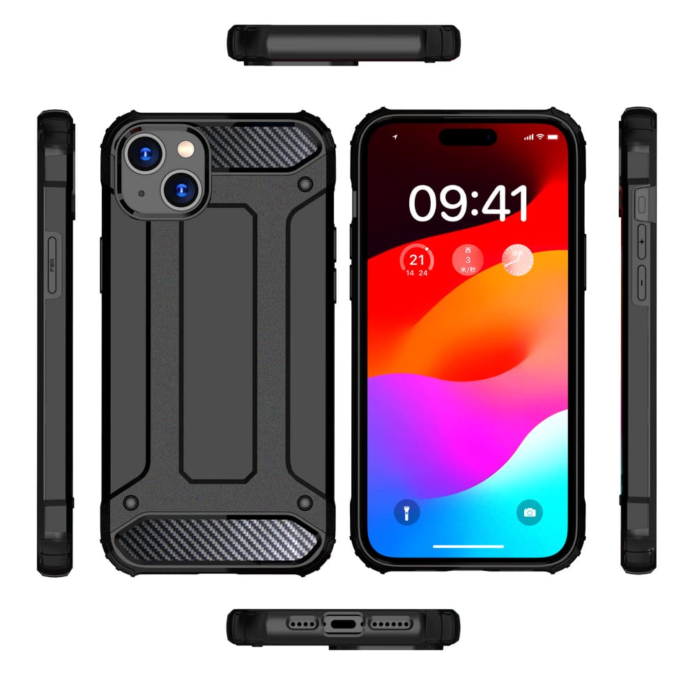 Hibridni ovitek Armor za iPhone 15 Plus Hurtel - moder 4