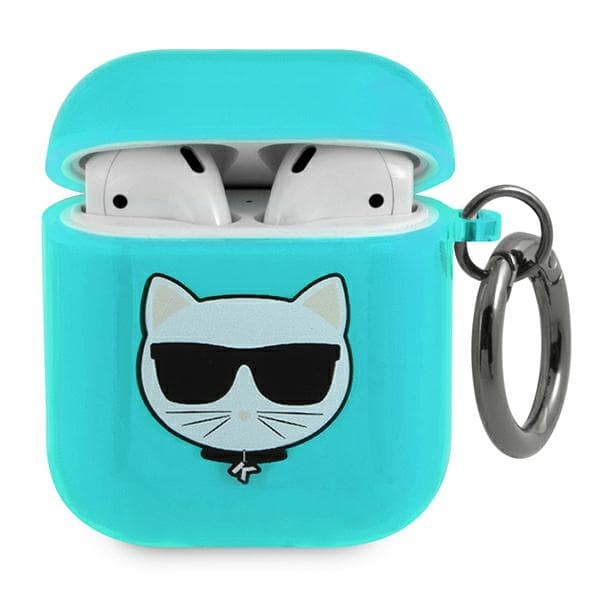 Ovitek Karl Lagerfeld Choupette za AirPods 1/2 - modra