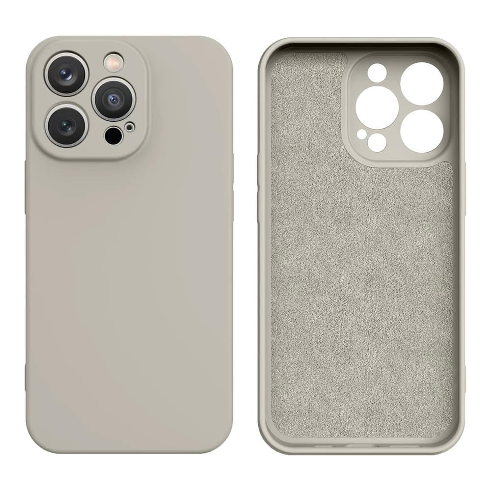 Silikonska ovitek Hurtel za iPhone 14 Plus, bež