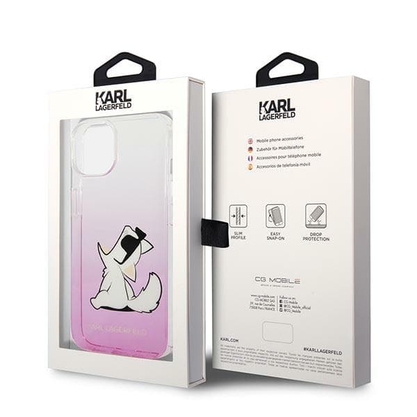 Karl Lagerfeld ovitek za iPhone 14 Plus Choupette Fun, roza 8