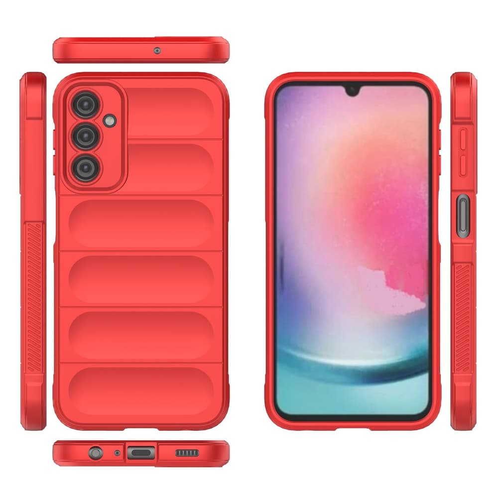 Magic Shield ovitek za Samsung Galaxy A24 4G (okLopni, rdeč) 2