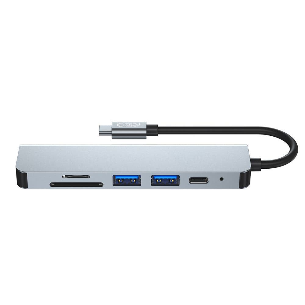 Adapter Tech-Protect V4 6v1 USB-C: USB-A 3.0 / USB-A 2.0 / USB-C / HDMI / Čitalnik kartic 6