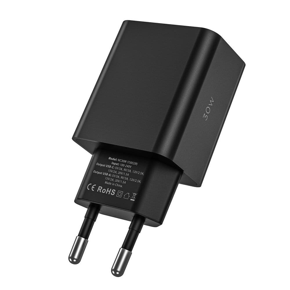 Tech-Protect NC30W USB-C PD 30W / USB-A QC 3.0 polnilec - bel 3